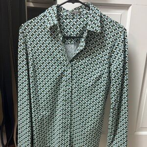 J McLaughlin Geometric Print Shirt